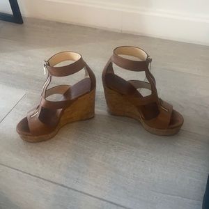 Tan jimmy Choo wedges size 8